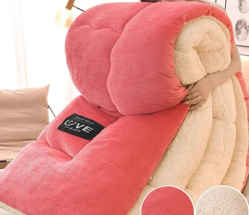 Premium Winterdecke Mit Doppelschicht Flanell-fleece