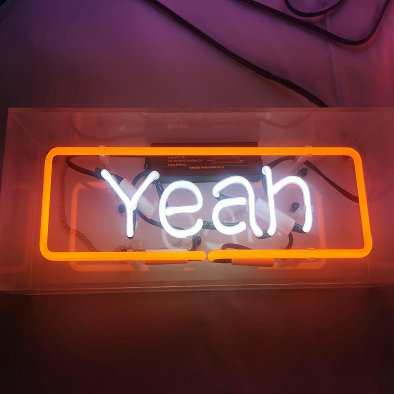 Neon Schild Acrylglas – LED Lichtbox für Wohnzimmer Und Schlafzimmer, Dekorative Tischlampe