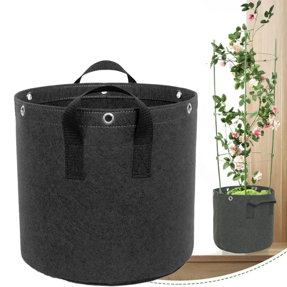 Pflanzensack Aus Filz Mit Tragegriffen – Atmungsaktiv Und Langlebig Für Gartenpflanzen Und Blumen