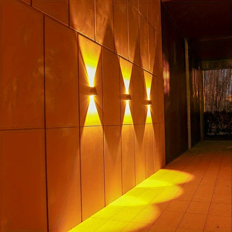 Moderne Led Außenwandleuchte Mit Up Und Down Licht – Wasserdichte Wandlampe Für Hausfassade Und Eingangsbereich