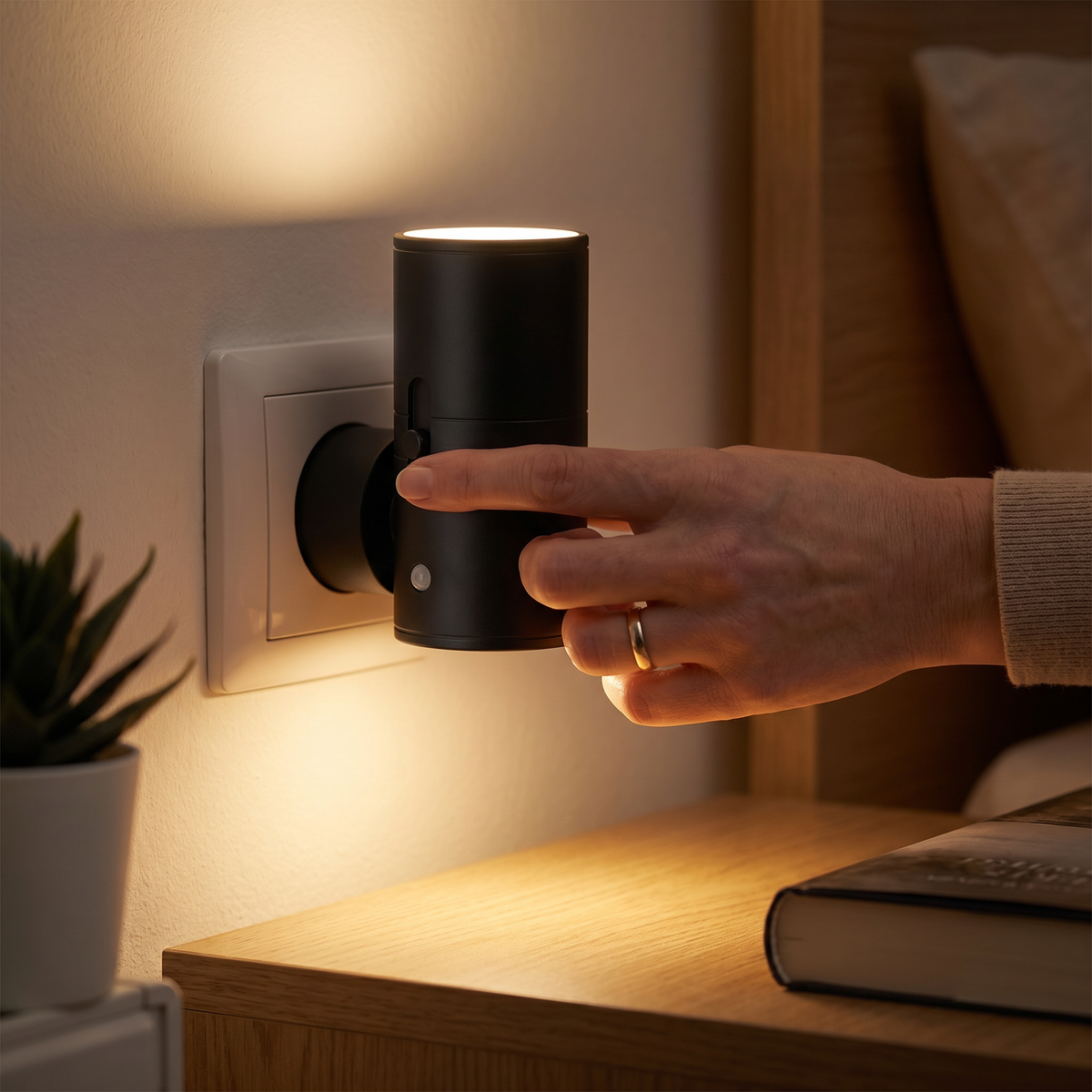 LED Nachtlicht für die Steckdose – Dimmbares Orientierungslicht mit Lichtsensor für ein gemütliches Zuhause