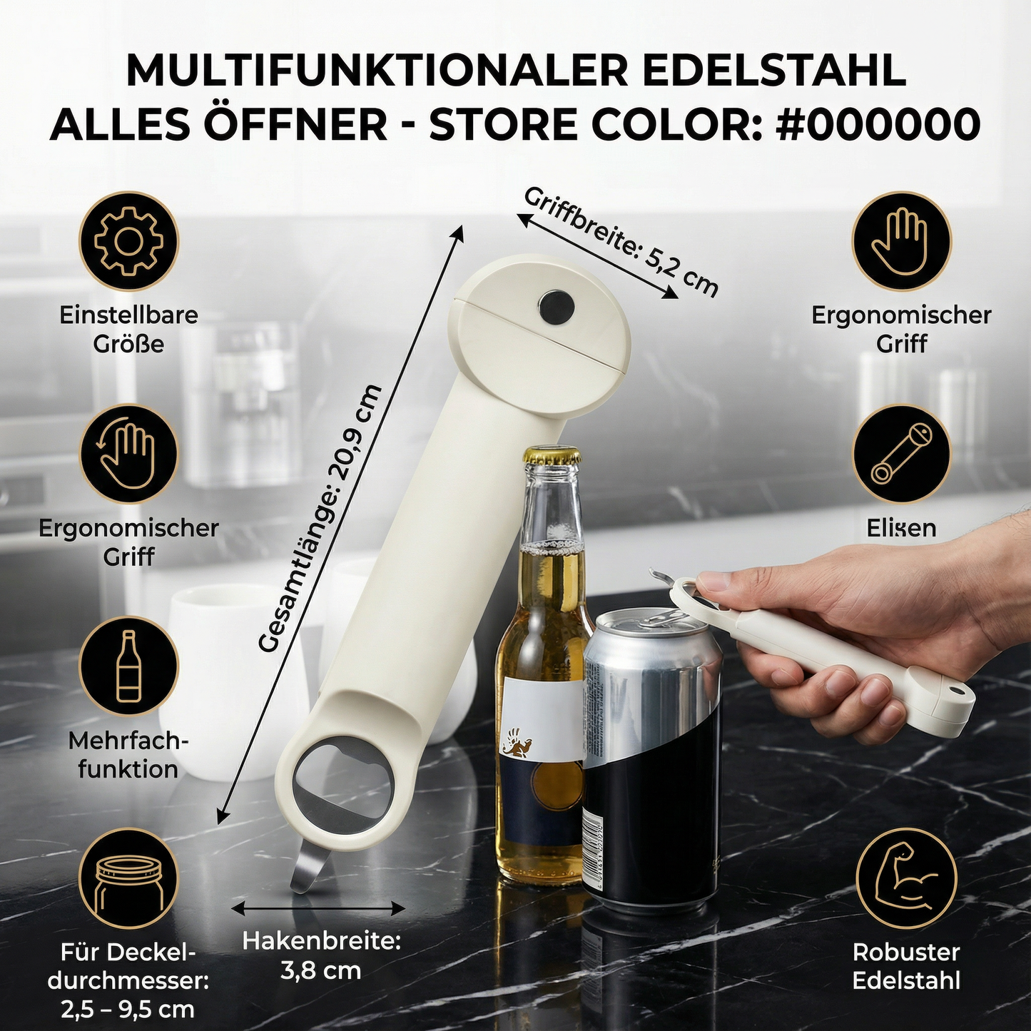 Multifunktionaler Edelstall Alles Öffner