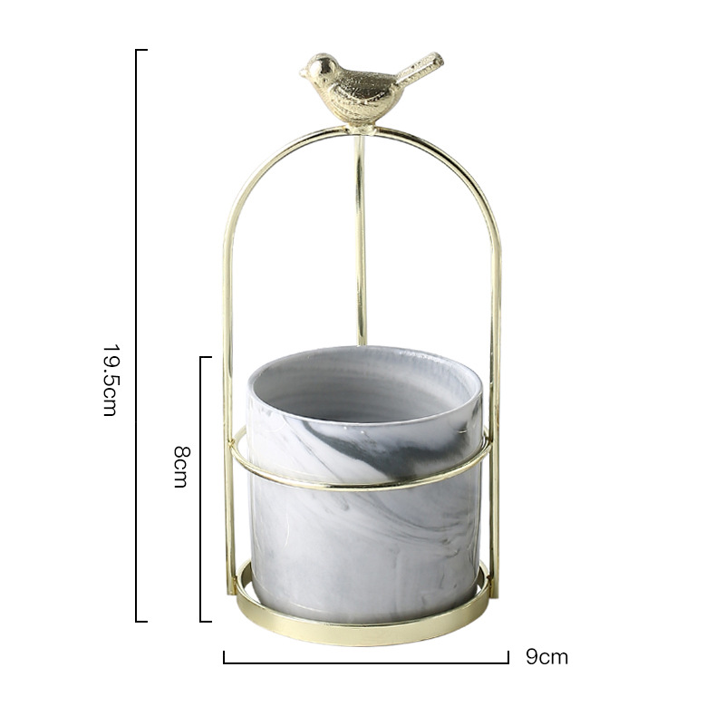 Blumenpflanzgefäße mit Vogel-Design für Stilvolle Dekoration