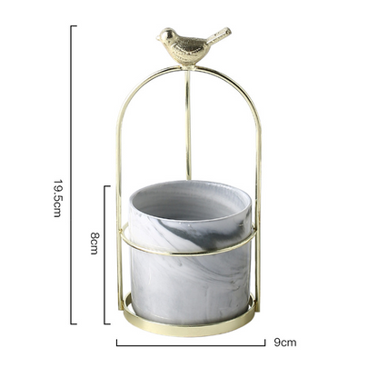 Blumenpflanzgefäße mit Vogel-Design für Stilvolle Dekoration