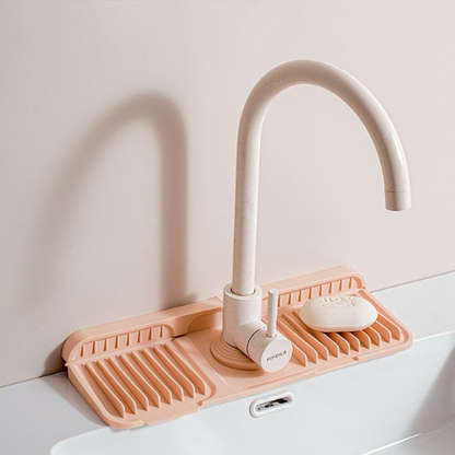 Wasserhahn-Spritzschutz aus Silikon – Abtropfmatte für Spüle & Waschbecken