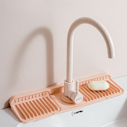 Wasserhahn-Spritzschutz aus Silikon – Abtropfmatte für Spüle & Waschbecken