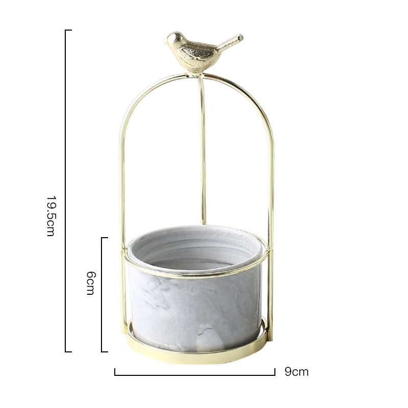 Blumenpflanzgefäße mit Vogel-Design für Stilvolle Dekoration