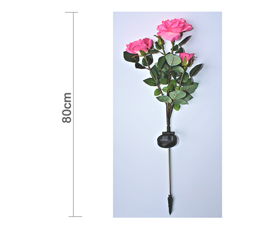 Solarbetriebene Rosen-Lichter – Gartenstecker mit Solarpanel für dekorative Beleuchtung