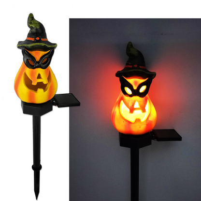 Halloween Solarleuchten – Dekorative LED Gartenlichter Mit Kürbis- Und Hexen-Motiven