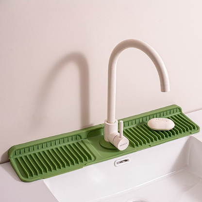 Wasserhahn-Spritzschutz aus Silikon – Abtropfmatte für Spüle & Waschbecken