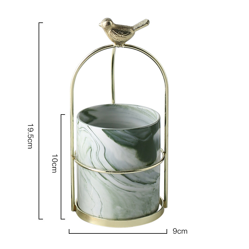 Blumenpflanzgefäße mit Vogel-Design für Stilvolle Dekoration