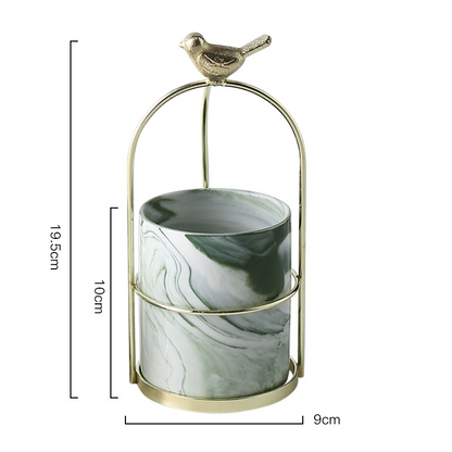 Blumenpflanzgefäße mit Vogel-Design für Stilvolle Dekoration