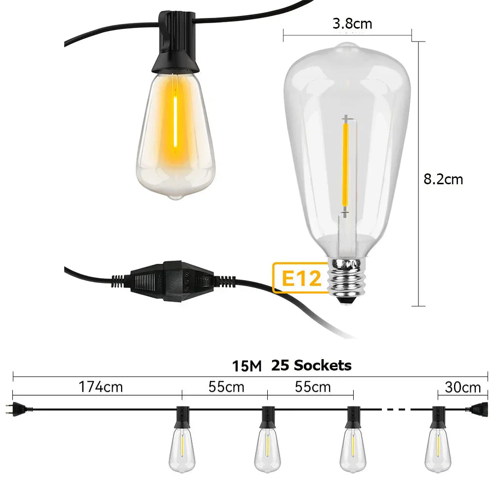 Wetterfeste LED Lichterkette