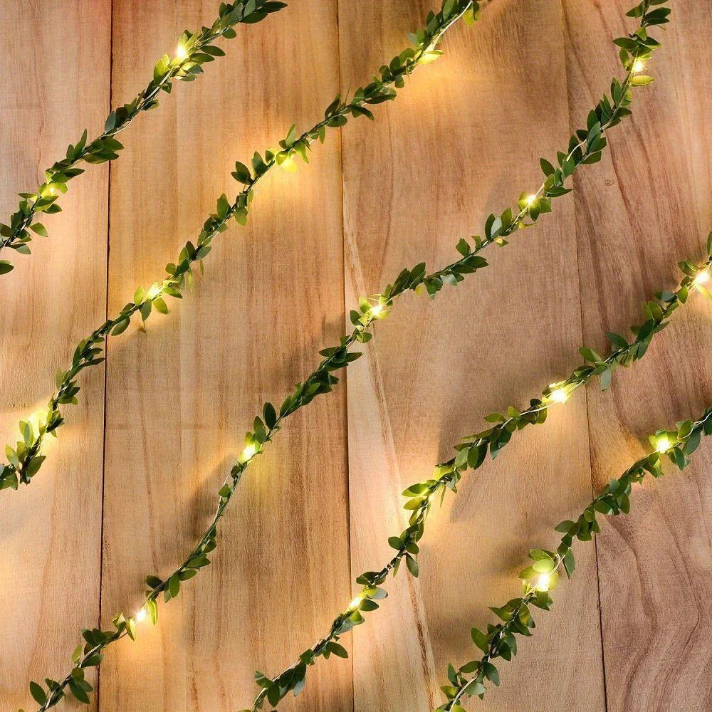 LED Lichterkette Mit Efeu-Ranken – Dekorative Lichterkette für Innen Und Außen