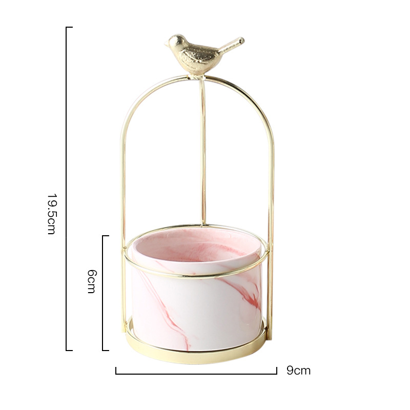 Blumenpflanzgefäße mit Vogel-Design für Stilvolle Dekoration