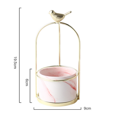 Blumenpflanzgefäße mit Vogel-Design für Stilvolle Dekoration