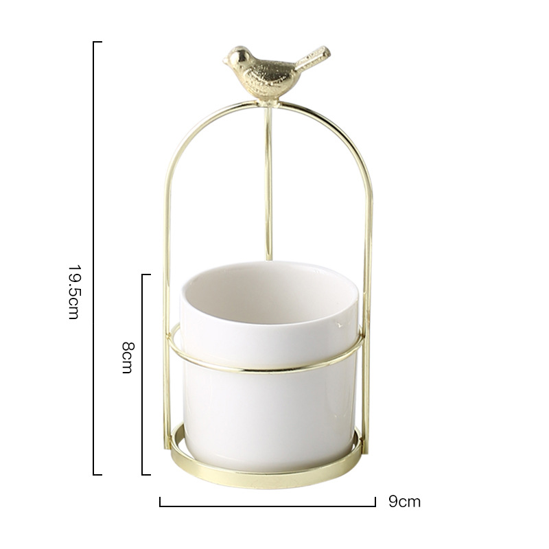 Blumenpflanzgefäße mit Vogel-Design für Stilvolle Dekoration