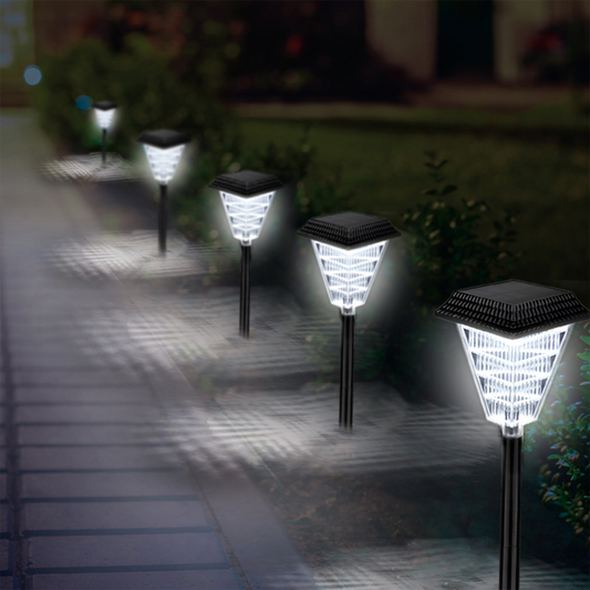 Solar LED Wegleuchten mit Kristalllicht-Effekt – Wasserdichte Außenbeleuchtung für Garten und Einfahrt
