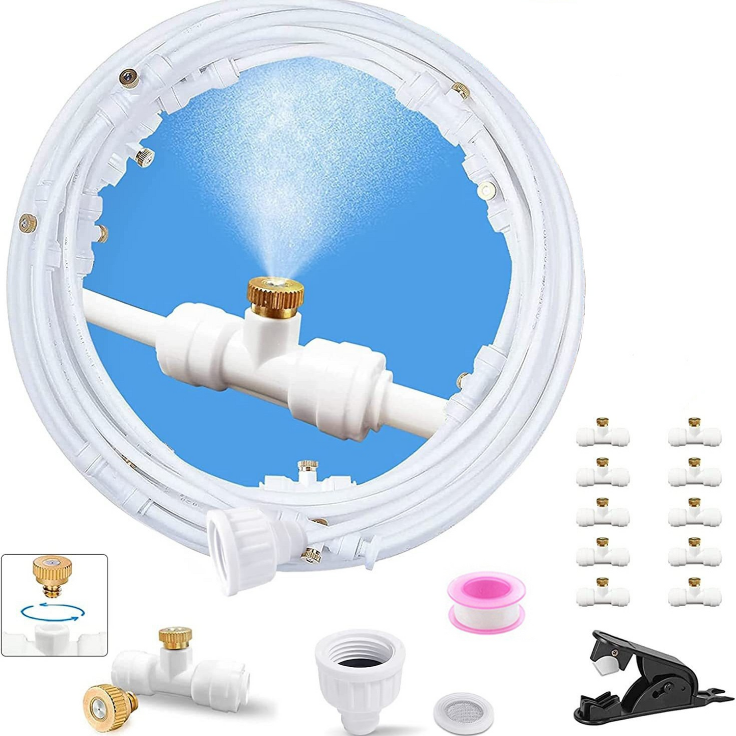 Misting System Für Terrasse Und Garten – Kühlendes Sprühset Für Sonnenschirm Und Pavillon