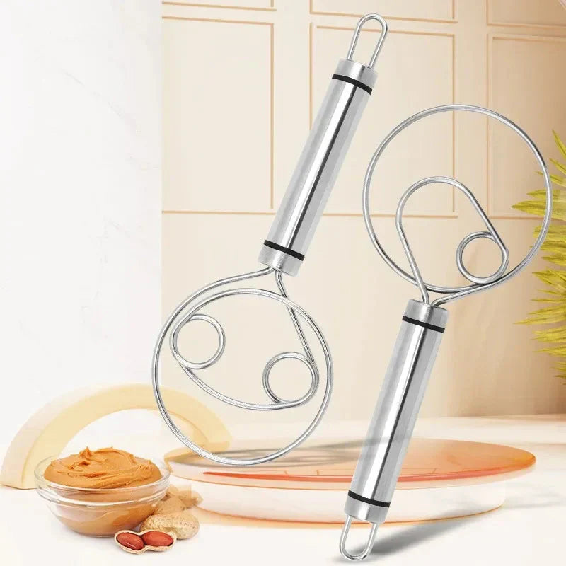 Robuster Edelstahl Danish Dough Whisk – Langlebiges, Ergonomisches Design für Vielseitiges Backen und Kochen