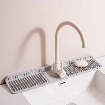 Wasserhahn-Spritzschutz aus Silikon – Abtropfmatte für Spüle & Waschbecken