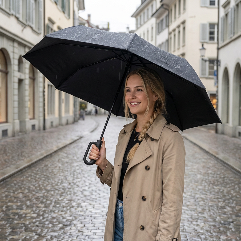 Premium-Automatik-Faltschirm für Sonne & Regen – Kompakt & windfest