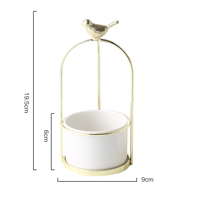 Blumenpflanzgefäße mit Vogel-Design für Stilvolle Dekoration