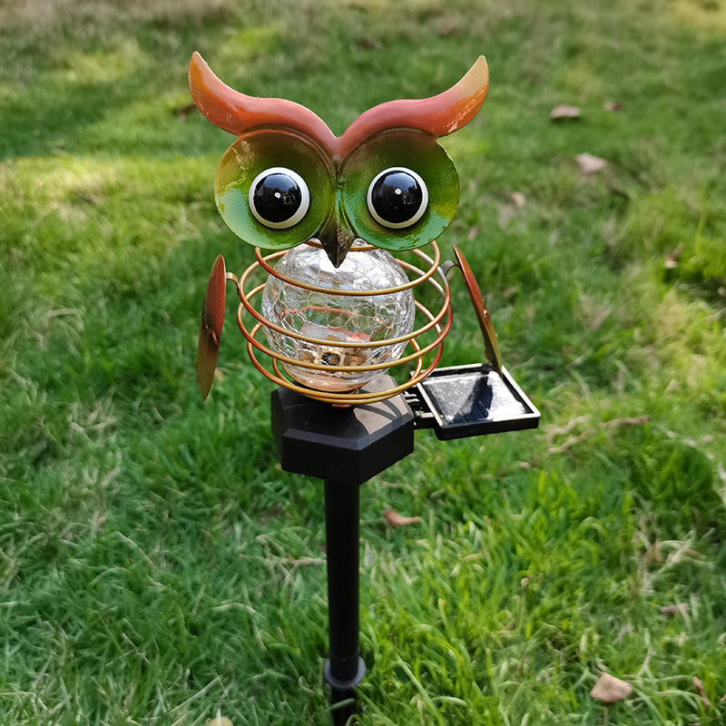 Solar Gartenleuchte Eule Mit Farbwechsel – Dekorative Led Außenbeleuchtung Für Garten Und Hof
