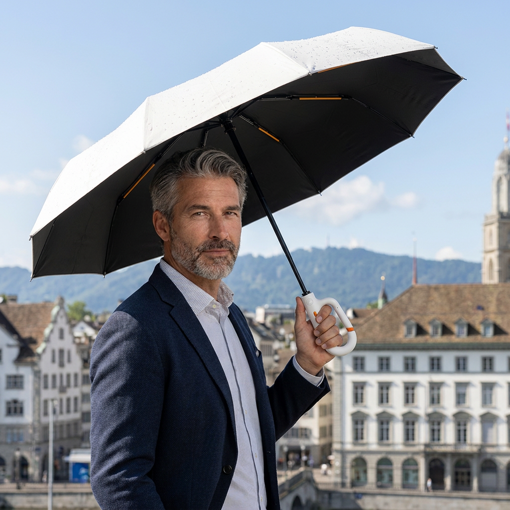 Premium-Automatik-Faltschirm für Sonne & Regen – Kompakt & windfest