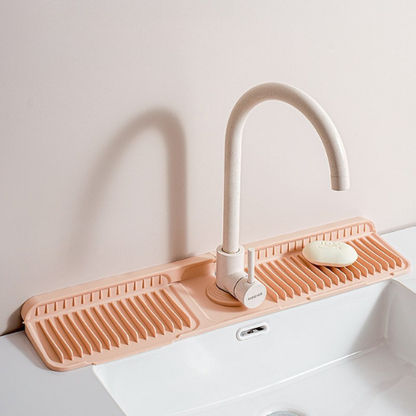 Wasserhahn-Spritzschutz aus Silikon – Abtropfmatte für Spüle & Waschbecken