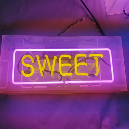 Neon Schild Acrylglas – LED Lichtbox für Wohnzimmer Und Schlafzimmer, Dekorative Tischlampe