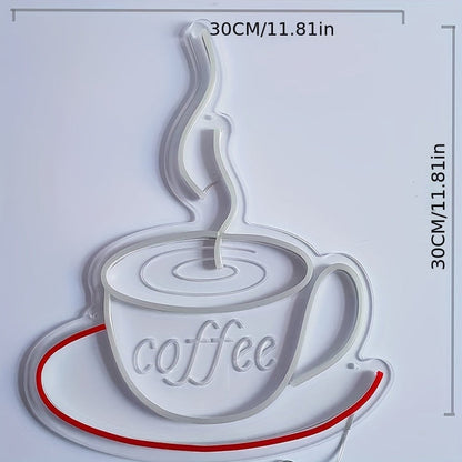 LED Neon Kaffeetassen Wandlicht