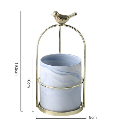 Blumenpflanzgefäße mit Vogel-Design für Stilvolle Dekoration
