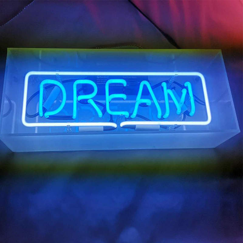 Neon Schild Acrylglas – LED Lichtbox für Wohnzimmer Und Schlafzimmer, Dekorative Tischlampe