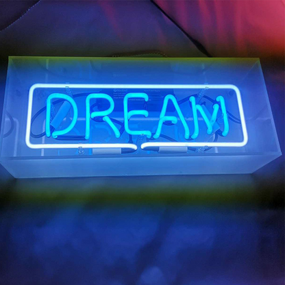 Neon Schild Acrylglas – LED Lichtbox für Wohnzimmer Und Schlafzimmer, Dekorative Tischlampe