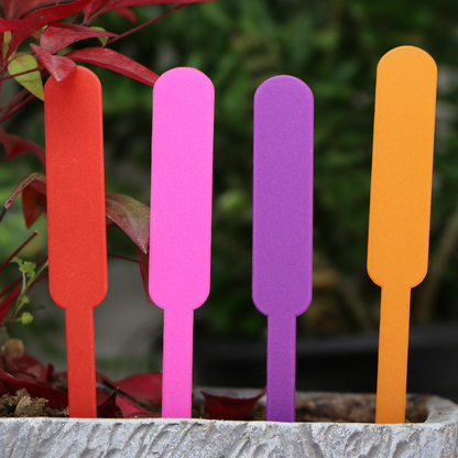 Bunte Pflanzenstecker aus Kunststoff – Wetterfest & Wiederbeschreibbar