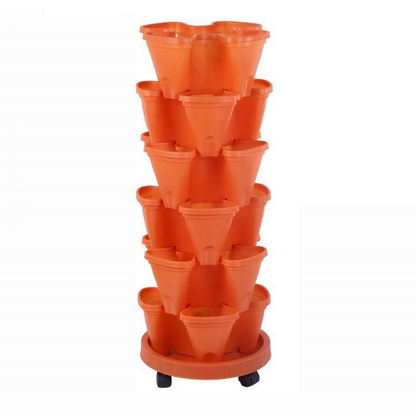 6-Layer Vertikaler Pflanzturm – Drei-dimensionales Blumensystem für den Garten