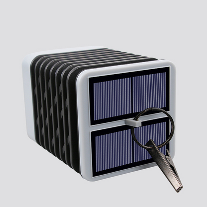 Solar LED Gartenlaterne Mit Rillen-Design – Dekorative Außenbeleuchtung für Garten