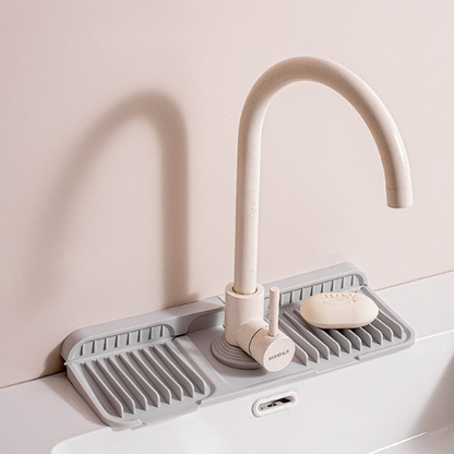 Wasserhahn-Spritzschutz aus Silikon – Abtropfmatte für Spüle & Waschbecken