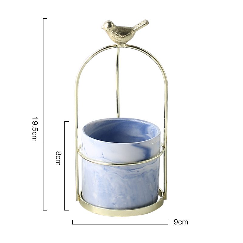 Blumenpflanzgefäße mit Vogel-Design für Stilvolle Dekoration