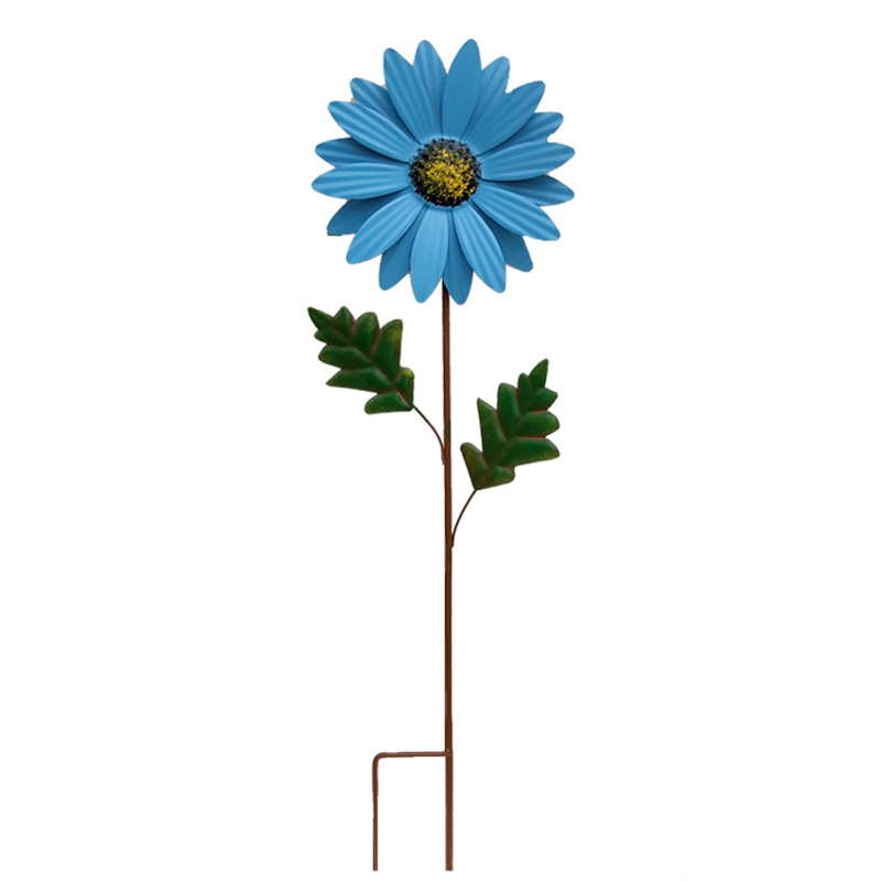 Dekorative Sonnenblume Aus Metall Für Garten – Farbige Blumenstecker Für Außenbereich Und Landschaft
