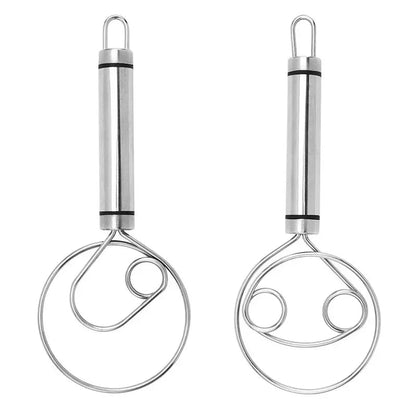 Robuster Edelstahl Danish Dough Whisk – Langlebiges, Ergonomisches Design für Vielseitiges Backen und Kochen