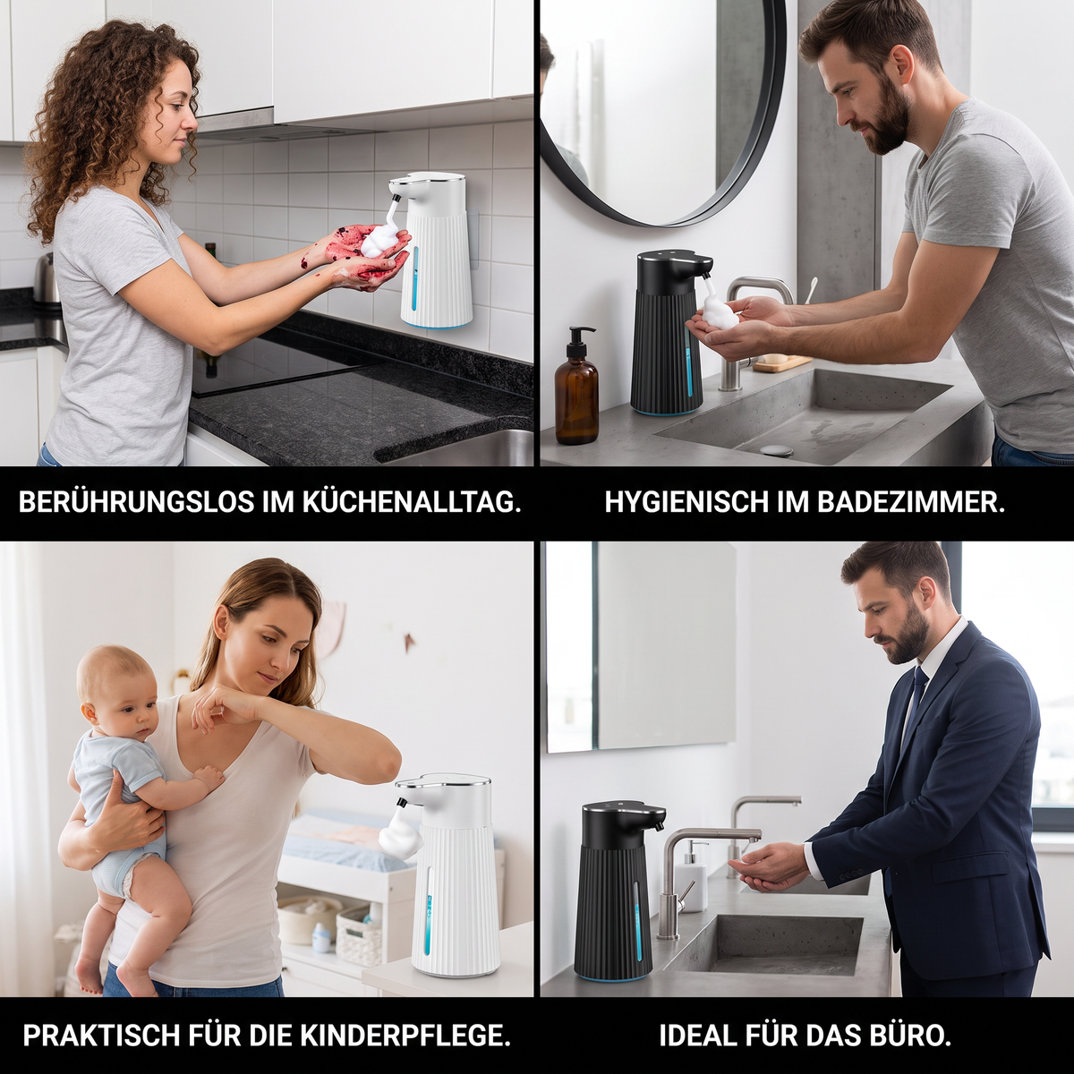 Berührungsloser automatischer Sensor-Seifenspender mit einstellbarer Dosiermenge
