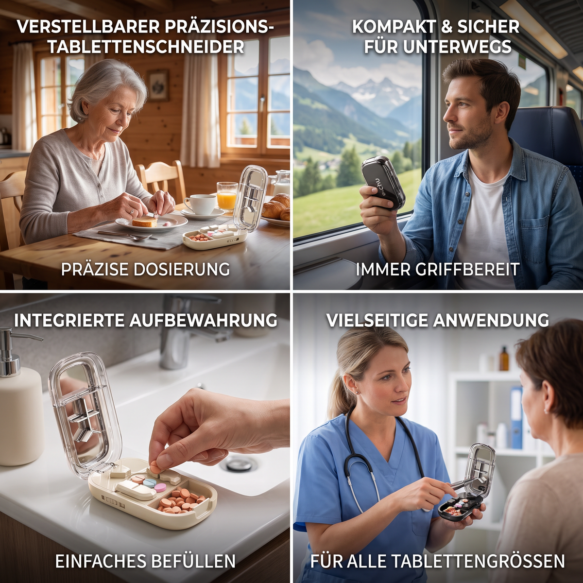 Verstellbarer Präzisions-Tablettenschneider