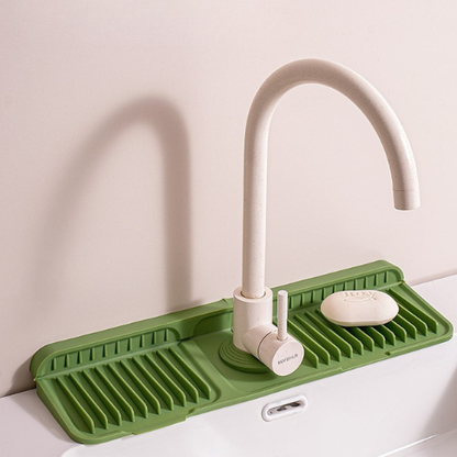 Wasserhahn-Spritzschutz aus Silikon – Abtropfmatte für Spüle & Waschbecken