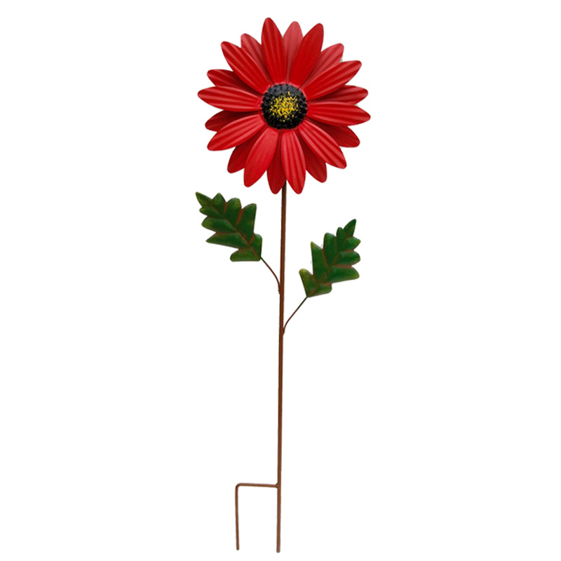 Dekorative Sonnenblume Aus Metall Für Garten – Farbige Blumenstecker Für Außenbereich Und Landschaft