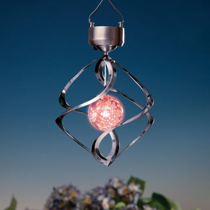 LED Solar Windspiel Mit Farbwechsel – Dekorative Gartenbeleuchtung für Außenbereich