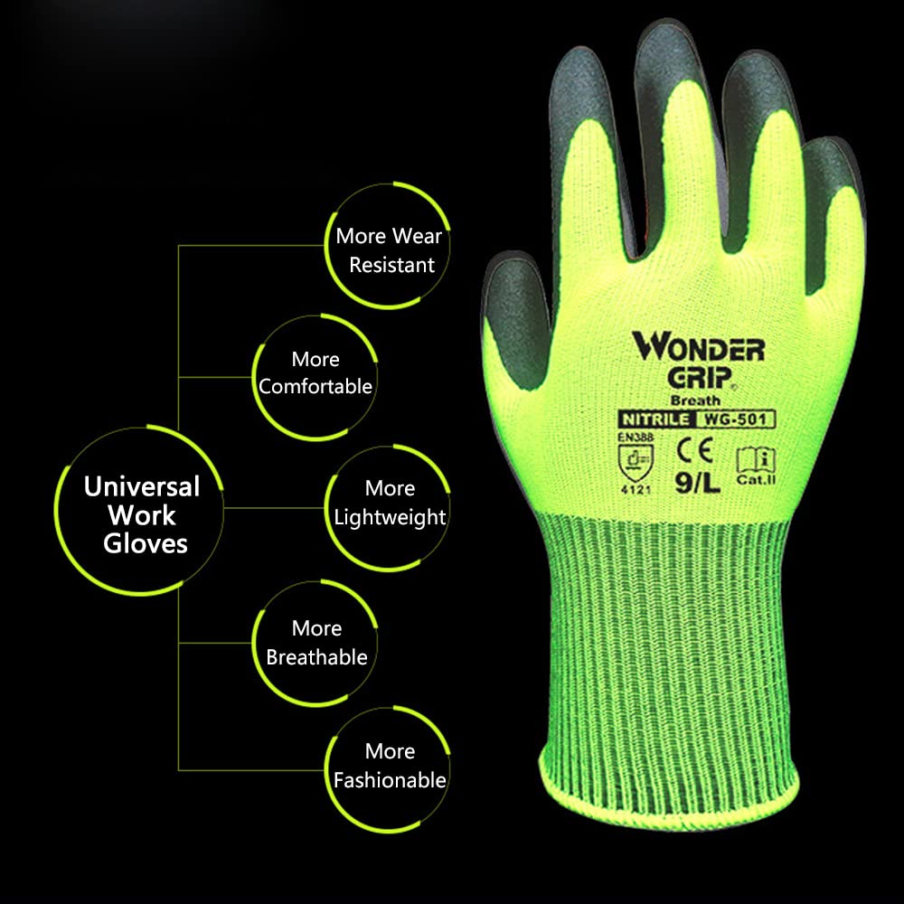 Arbeitshandschuhe mit Wunder-Grip – Rutschfeste Handschuhe für Gartenarbeit und Handwerk