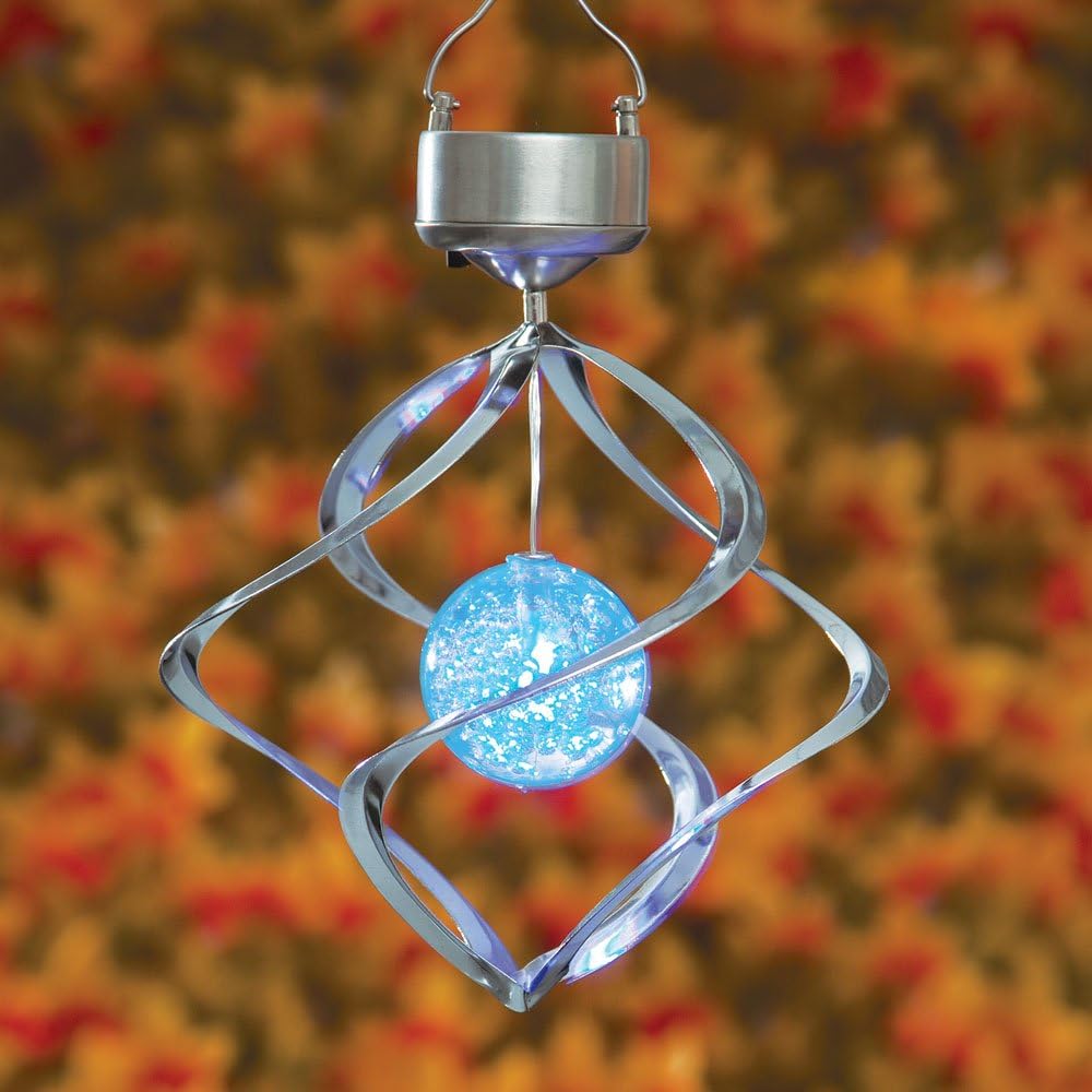 LED Solar Windspiel Mit Farbwechsel – Dekorative Gartenbeleuchtung für Außenbereich