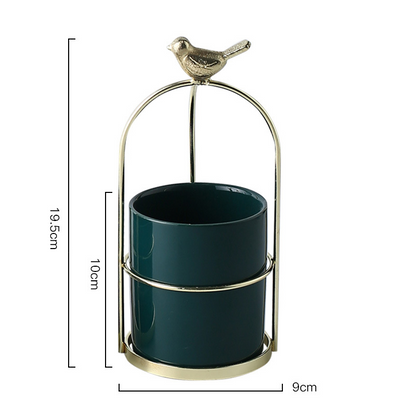 Blumenpflanzgefäße mit Vogel-Design für Stilvolle Dekoration